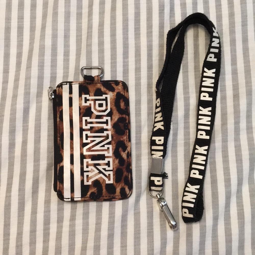 Victoria Secret PINK lanyard and ID holder